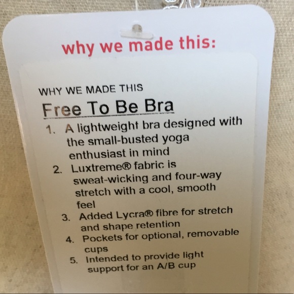 NWT LEAD LULULEMON FREE TO BE BRA WITH PADS GREY - Picture 3 of 5